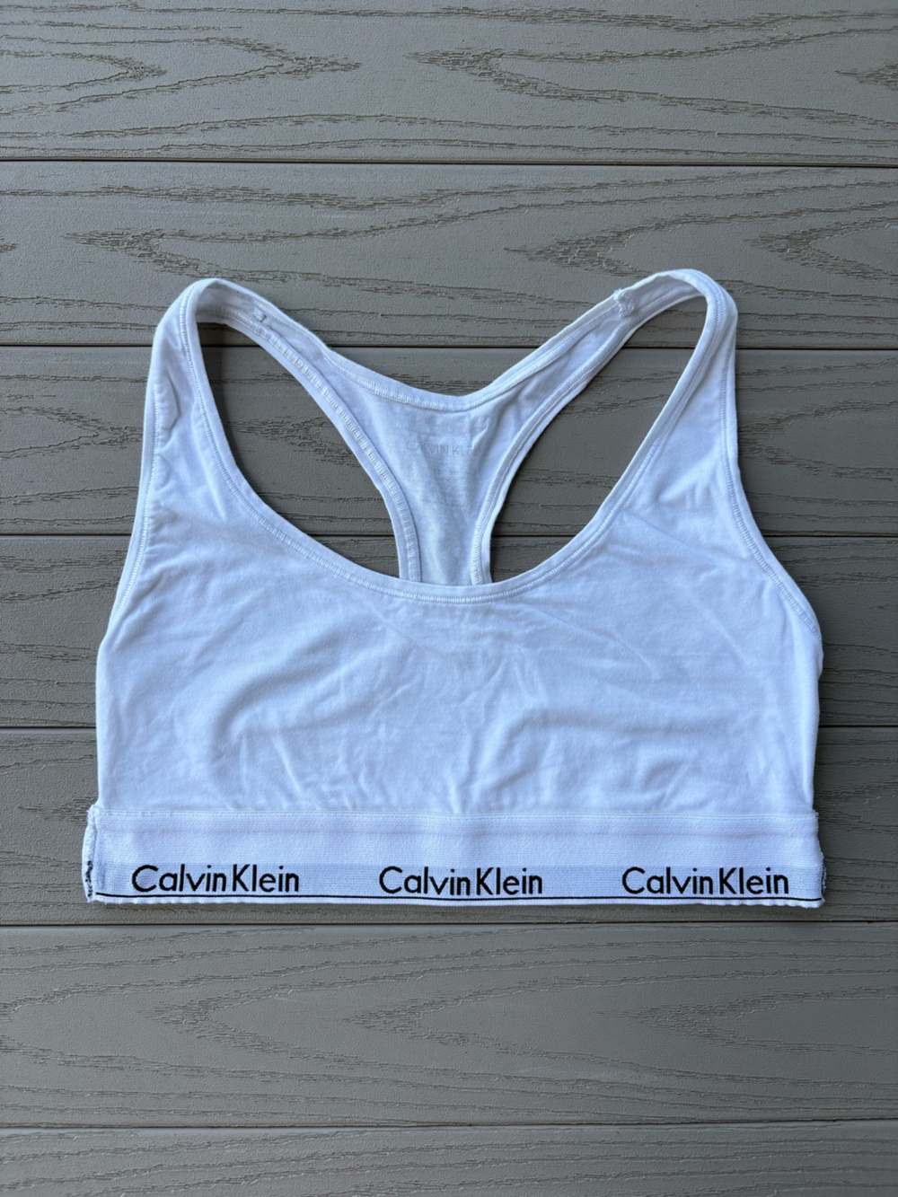 Calvin Klein White Racerback Bralette